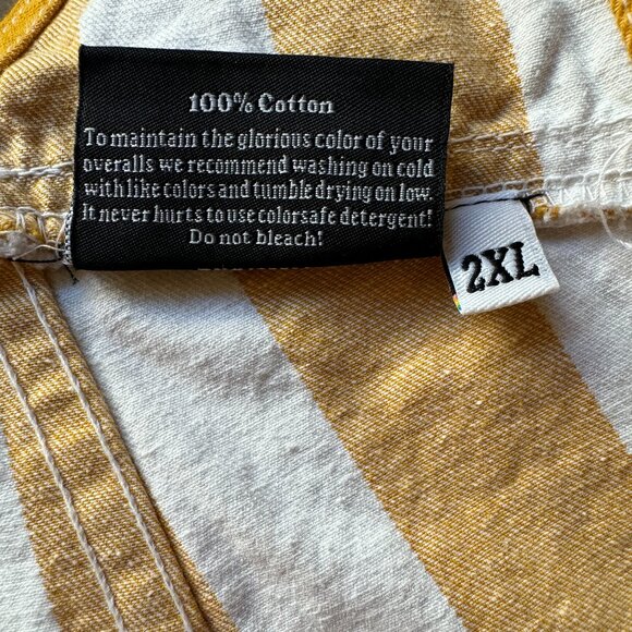 Big Bud Press Original Overalls in Yellow Stripe Size XXL - Picture 6 of 9